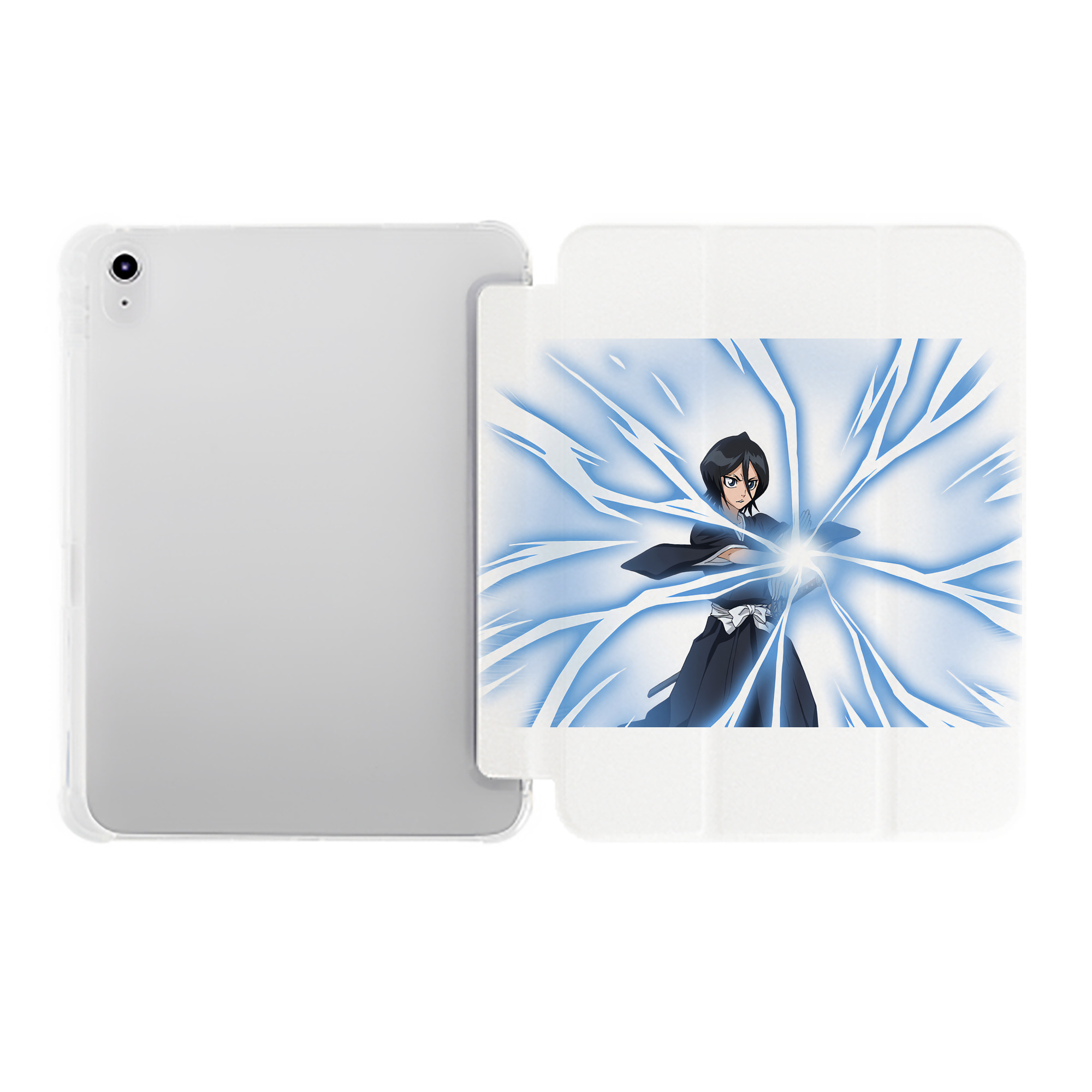 （画像用） ブリーチ 朽木ルキア BLEACH Kuchiki Rukia IPad ケース ペン収納付き 三つ折りスタンド PUレザー×シリコン 対応機種9.5/10.5/10.9インチ